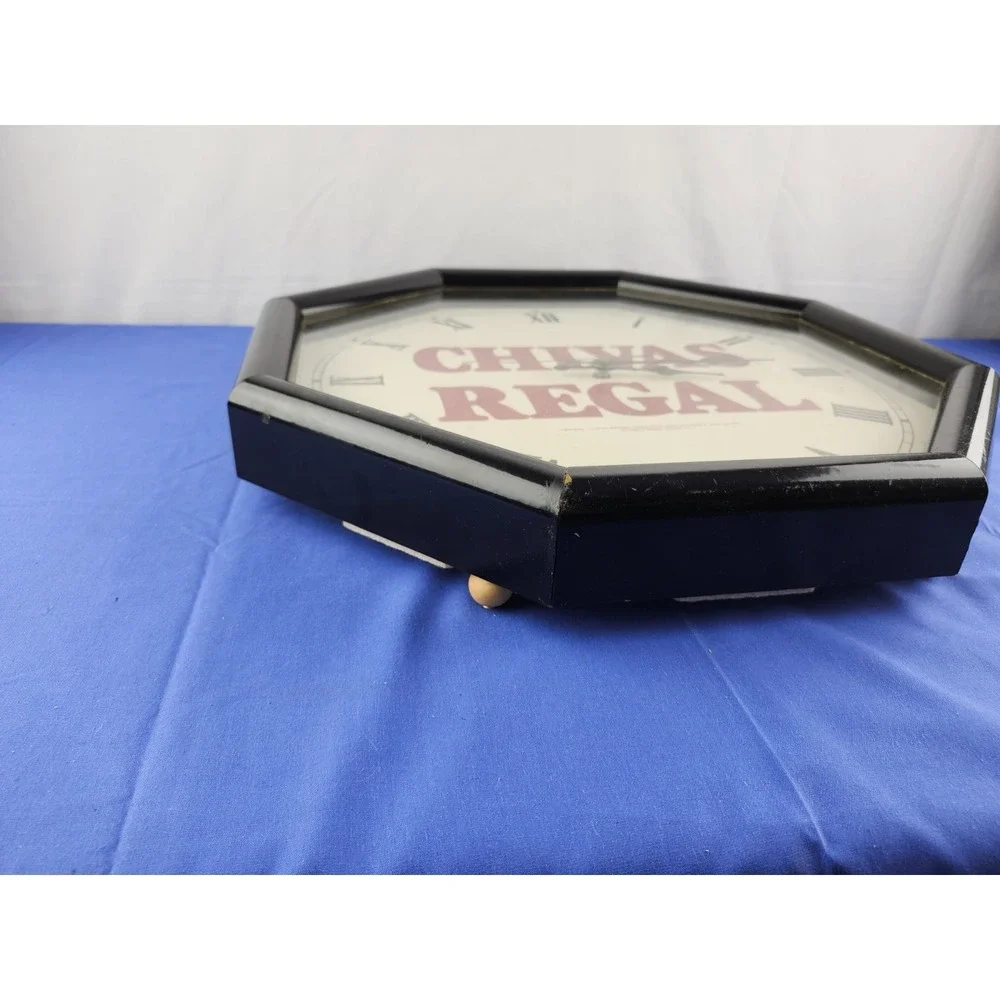 Vintage Chivas Regal Blended Scotch‎ Whiskey Octagon Clock - Works - Heavy - S